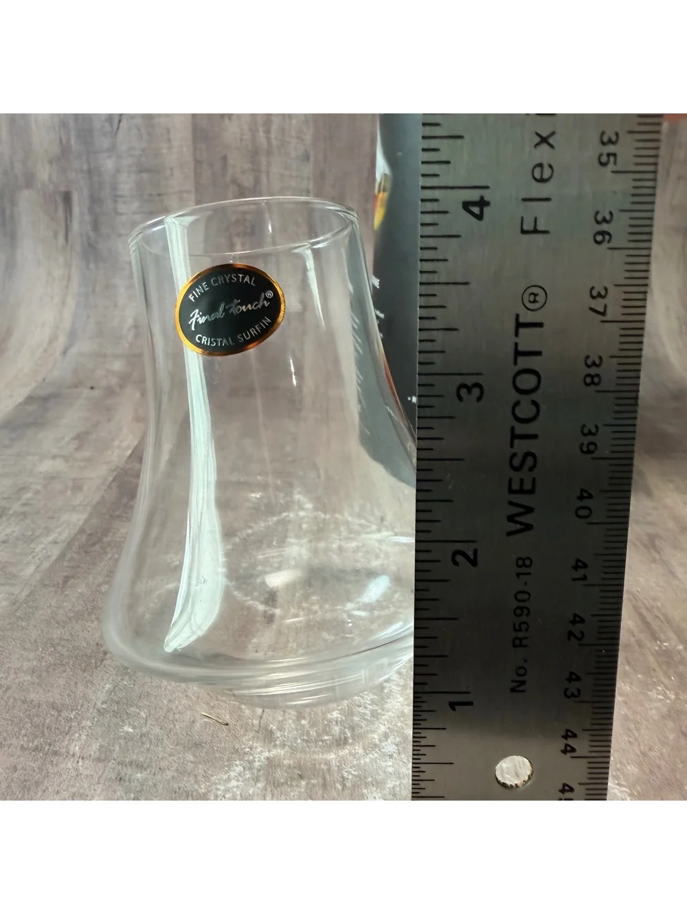 Final Touch Revolve Spirits Tasting Glass 2oz Lead-Free Crystal Spin/Pivot Glass